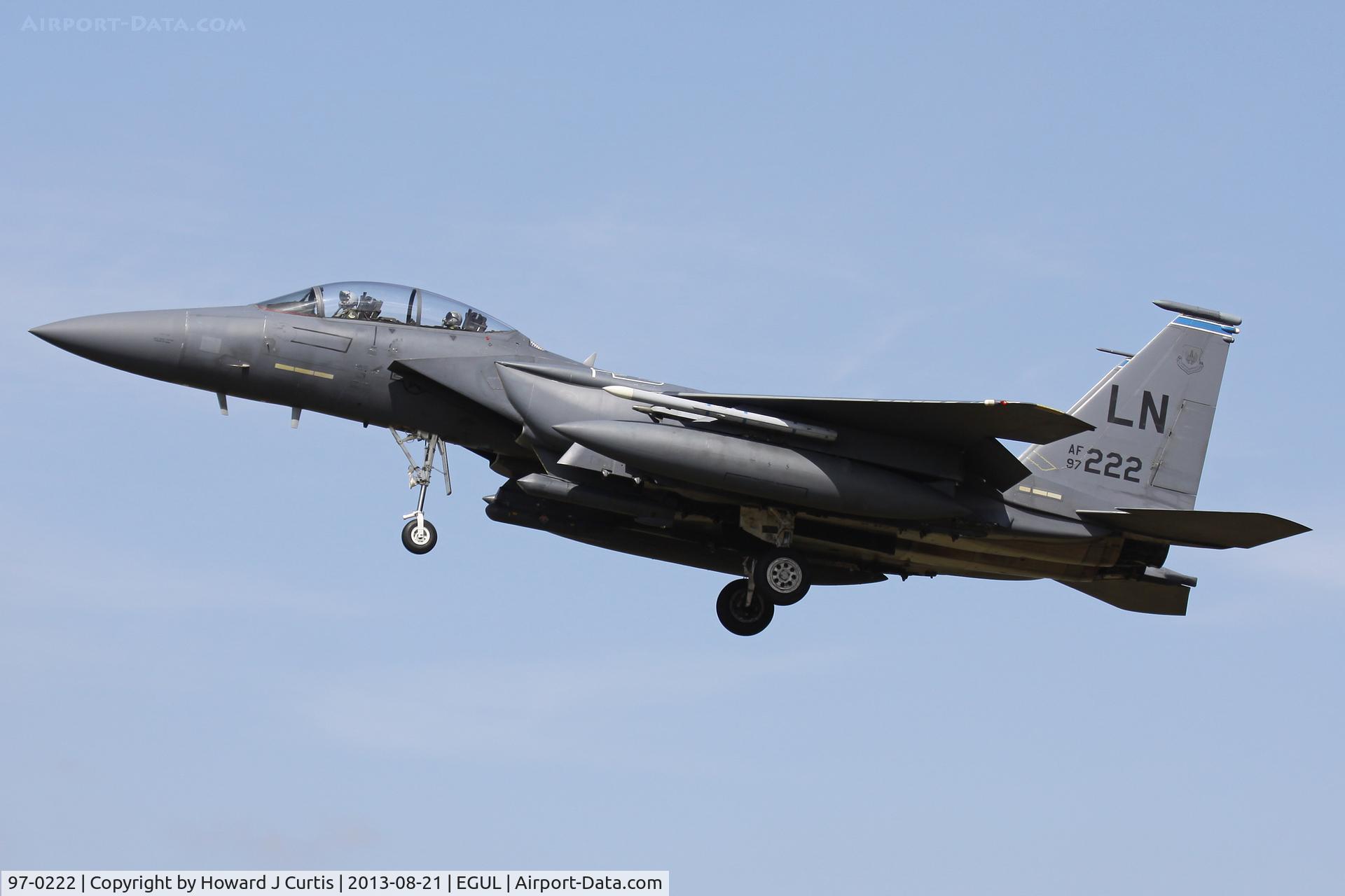97-0222, 1997 McDonnell Douglas F-15E Strike Eagle C/N 1355/E221, 492nd FS/48th FW.
