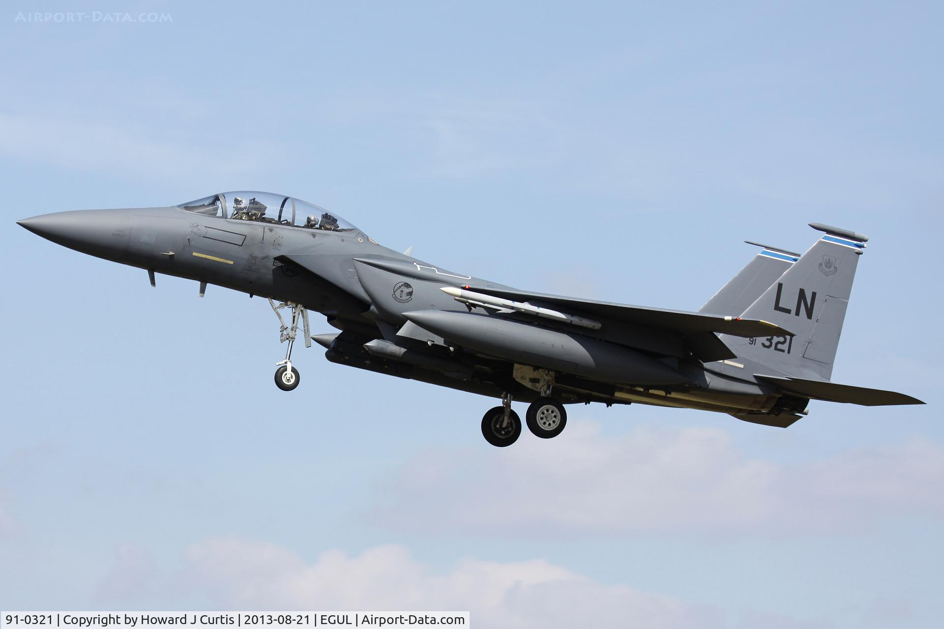 91-0321, 1991 McDonnell Douglas F-15E Strike Eagle C/N 1228/E186, 492nd FS/48th FW.