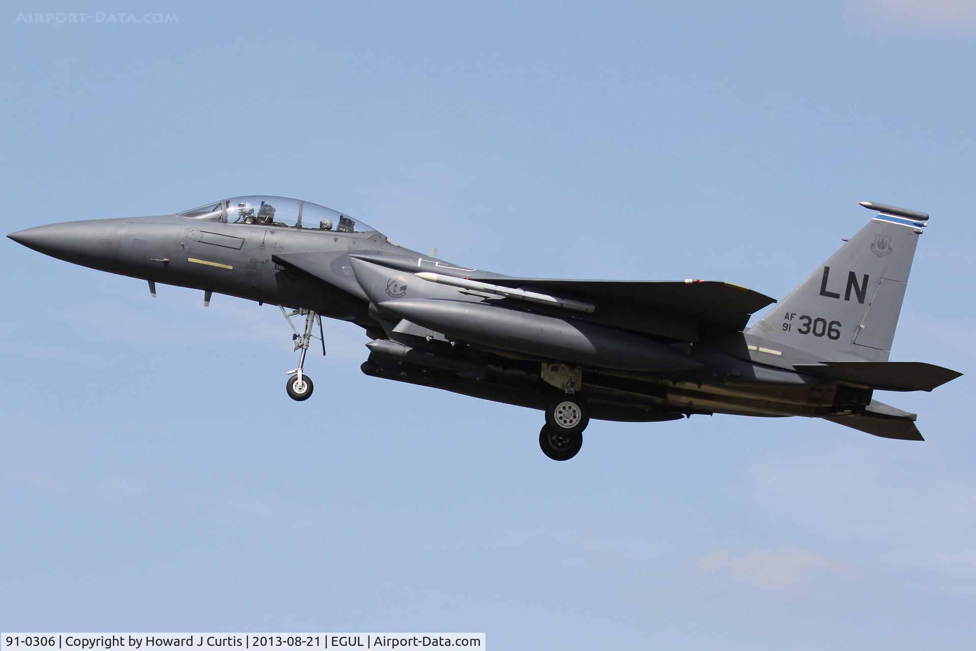 91-0306, 1991 McDonnell Douglas F-15E Strike Eagle C/N 1213/E171, 492nd FS/48th FW.