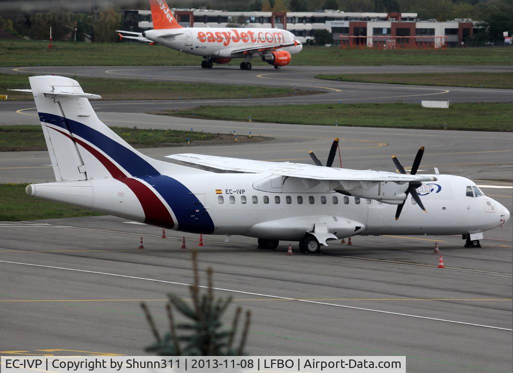 EC-IVP, 1991 ATR 42-300 C/N 231, Parked at the Cargo apron...