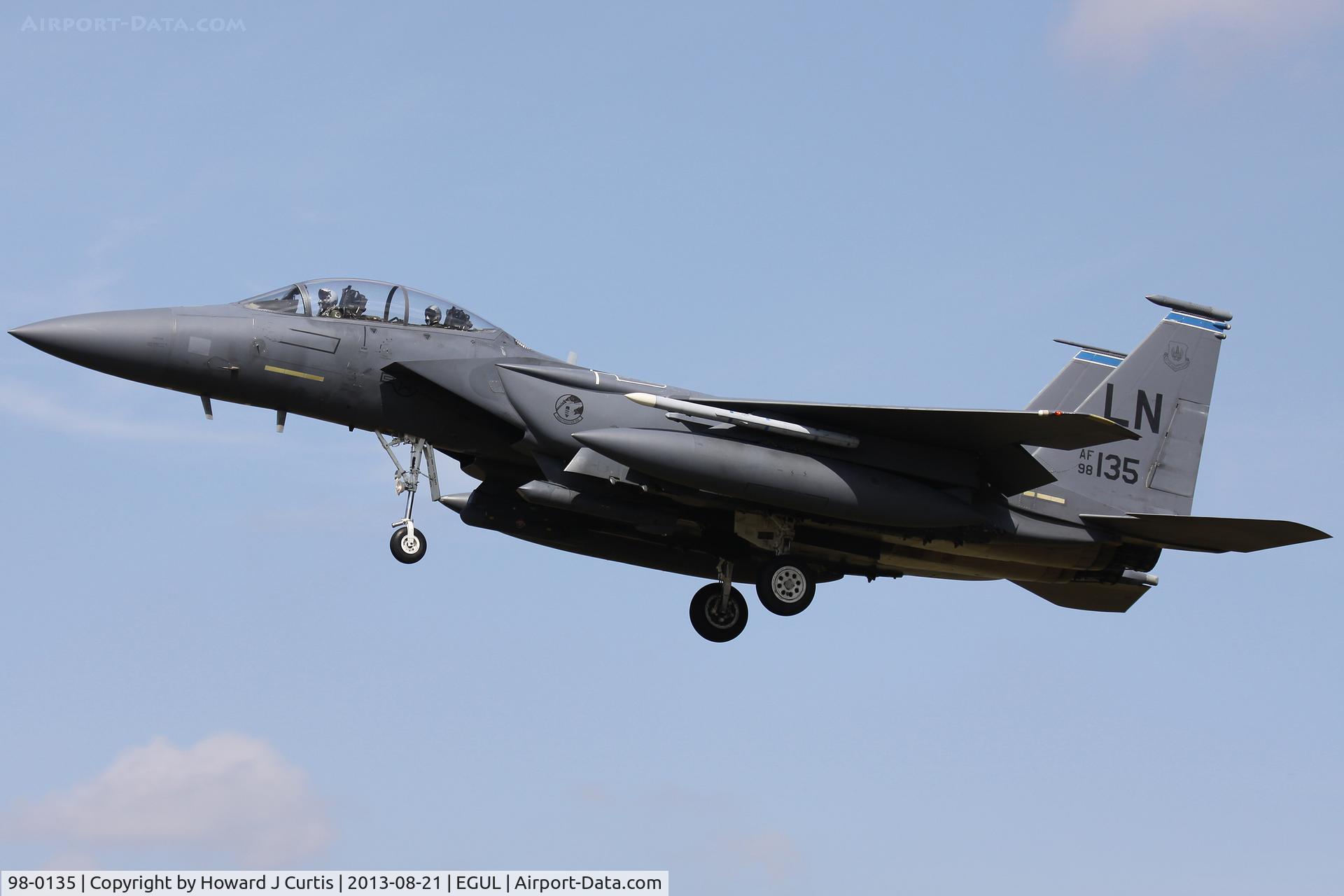 98-0135, 1998 McDonnell Douglas F-15E Strike Eagle C/N 1365/E226, 492nd FS/48th FW.