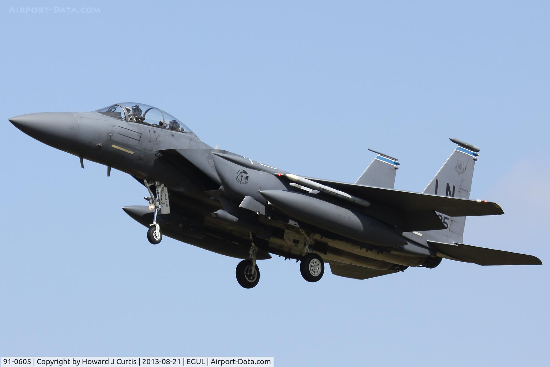 91-0605, 1991 McDonnell Douglas F-15E Strike Eagle C/N 1248/E206, 492nd FS/48th FW.