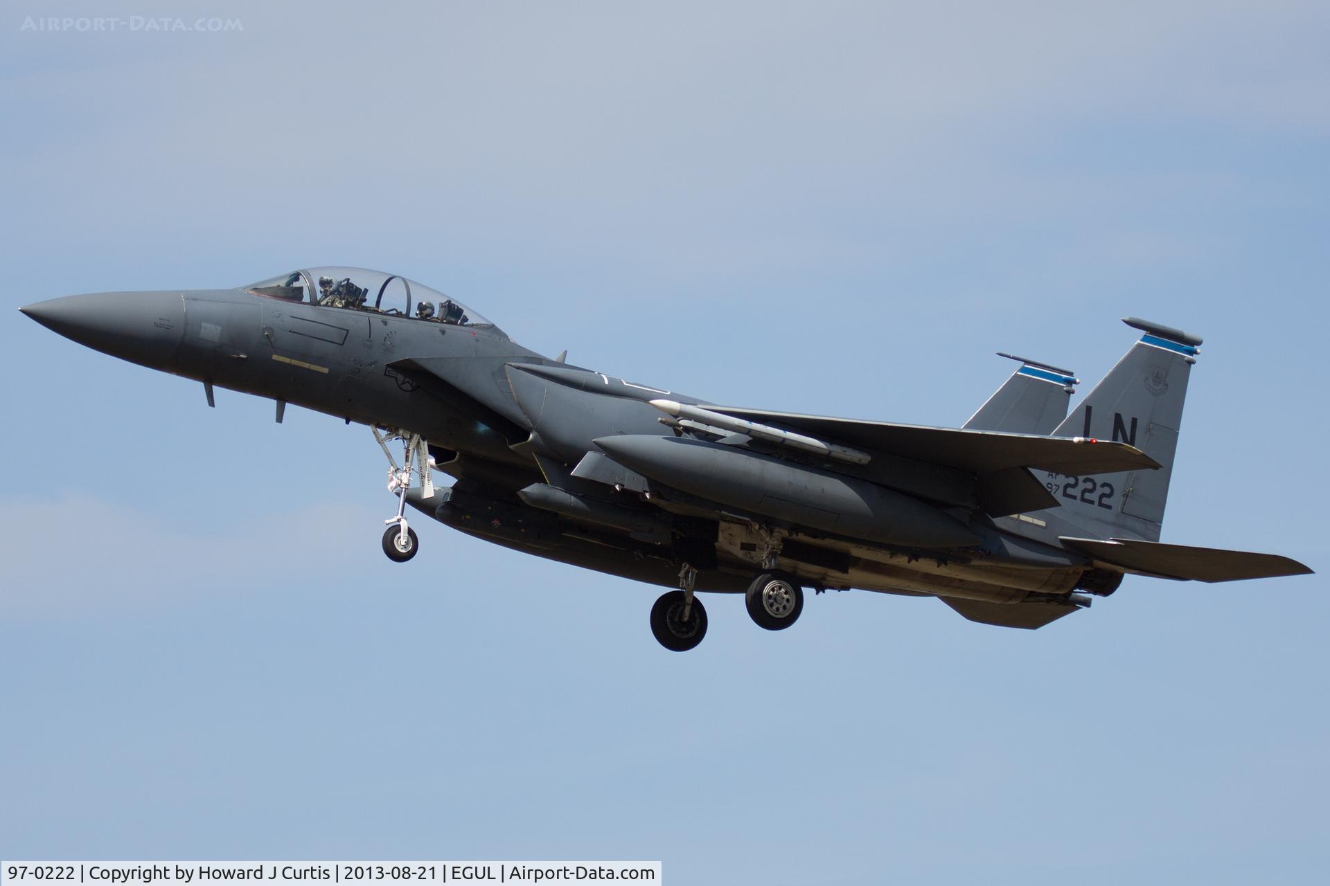 97-0222, 1997 McDonnell Douglas F-15E Strike Eagle C/N 1355/E221, 492nd FS/48th FW.