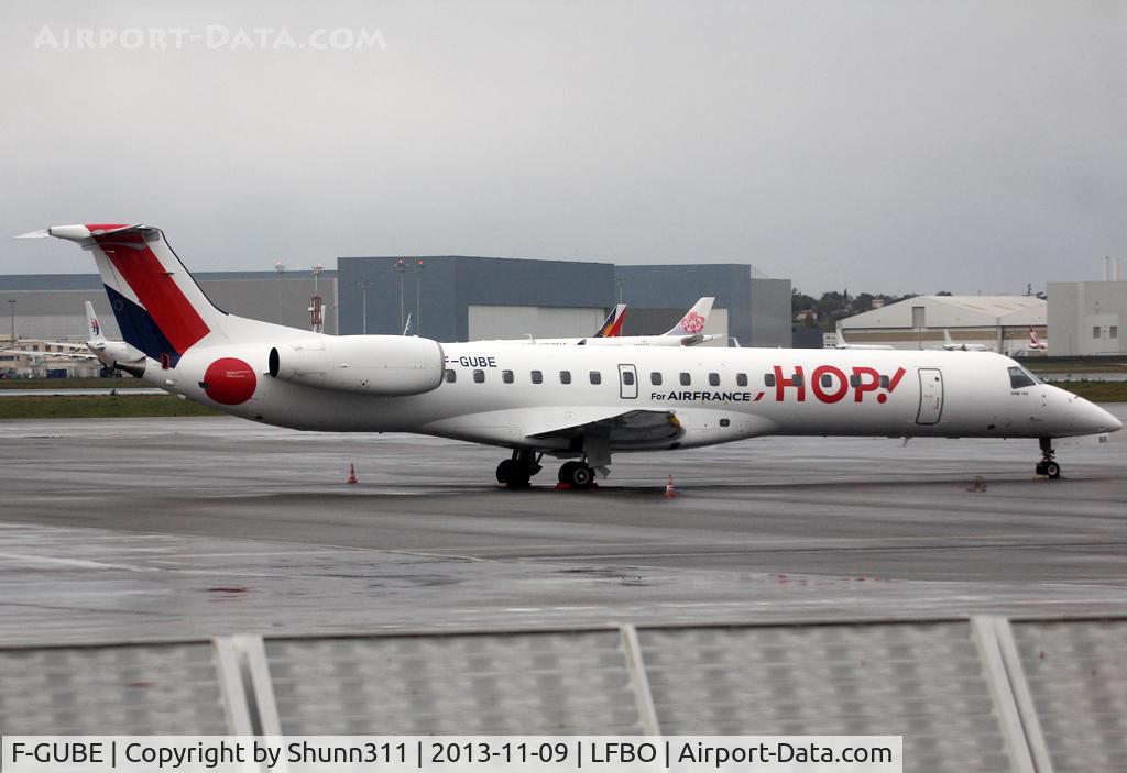 F-GUBE, 2002 Embraer ERJ-145LR (EMB-145LR) C/N 145668, Parked at the General Aviation area