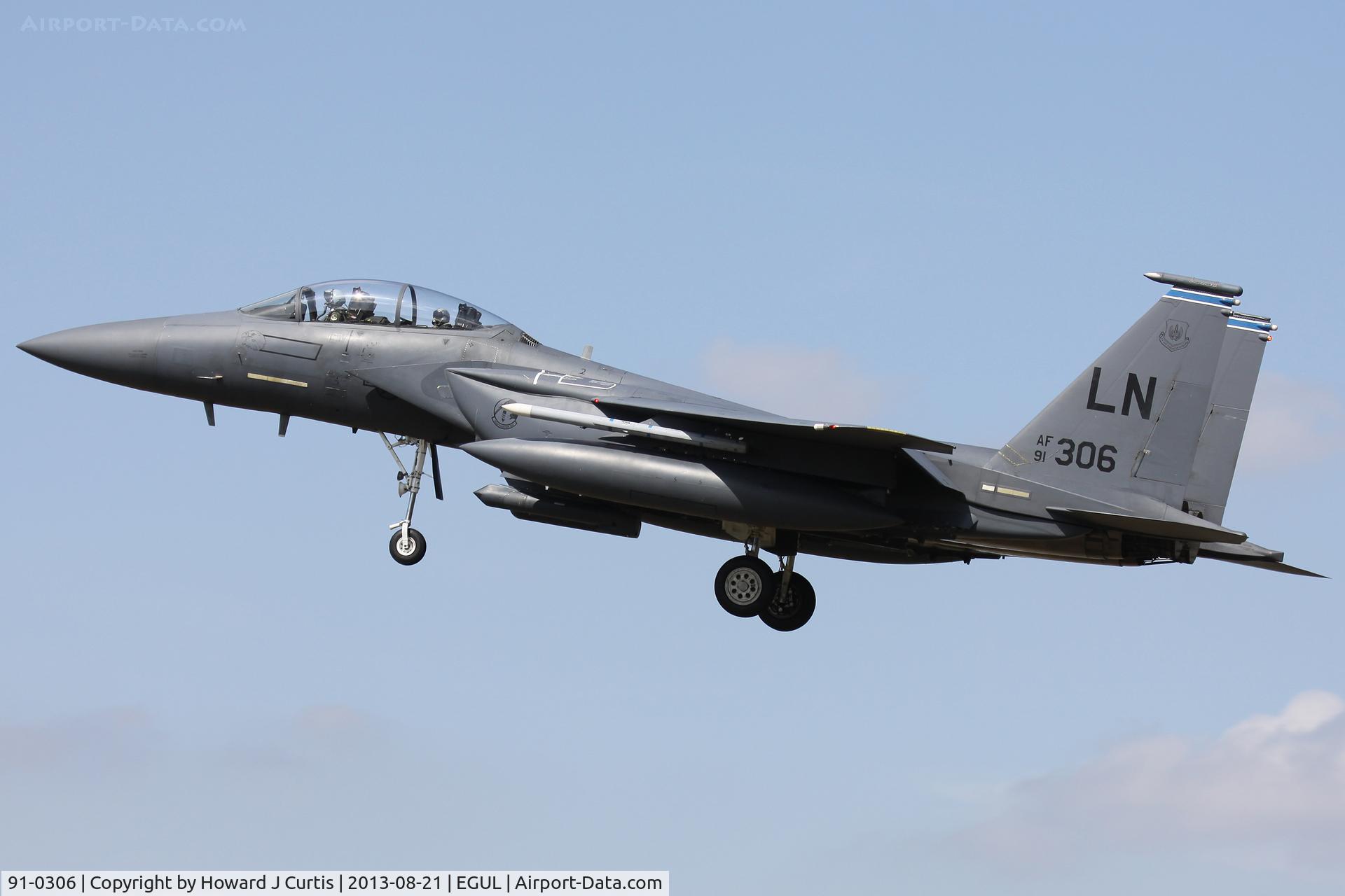 91-0306, 1991 McDonnell Douglas F-15E Strike Eagle C/N 1213/E171, 492nd FS/48th FW.