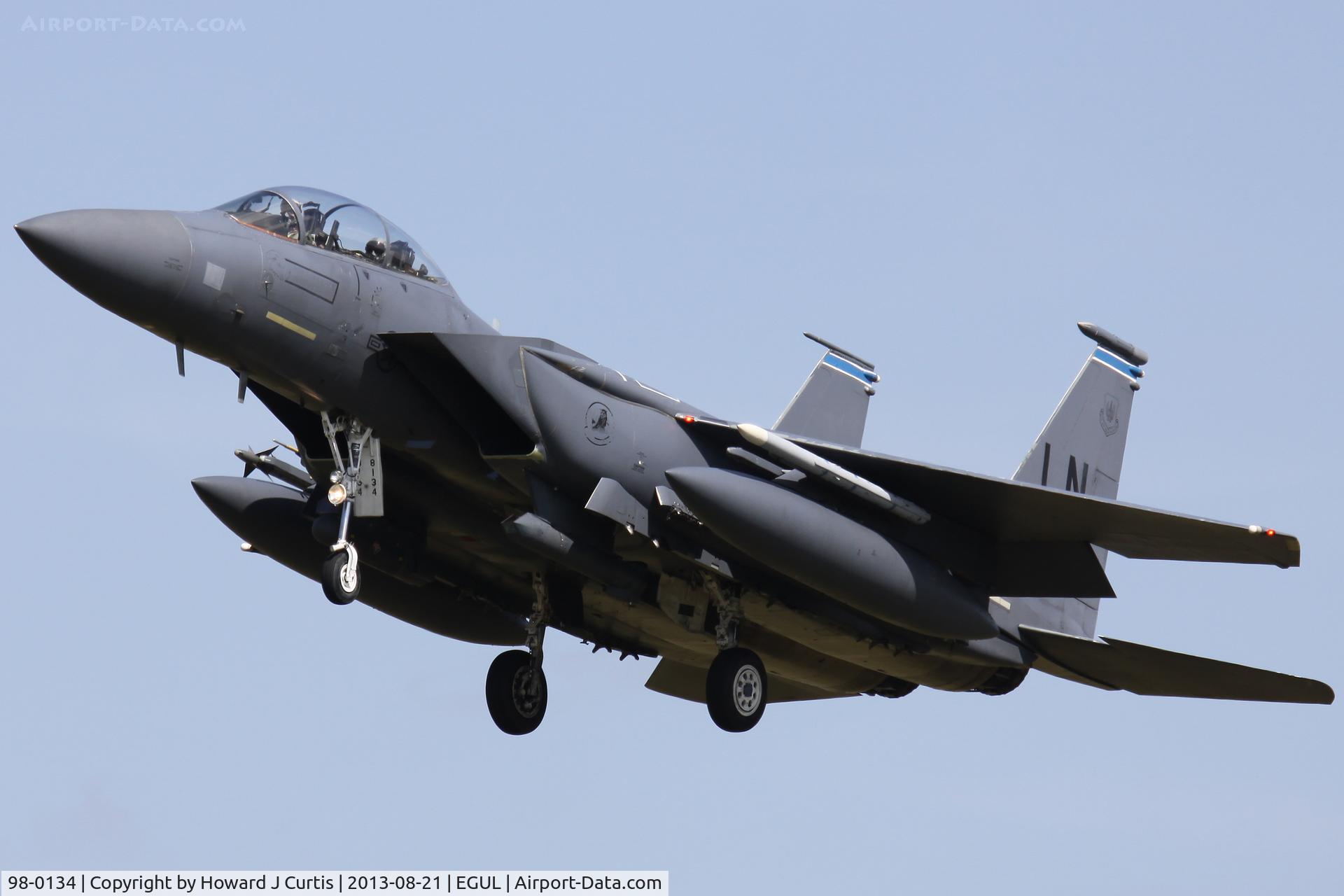 98-0134, 1998 McDonnell Douglas F-15E Strike Eagle C/N 1364/E225, 492nd FS/48th FW.