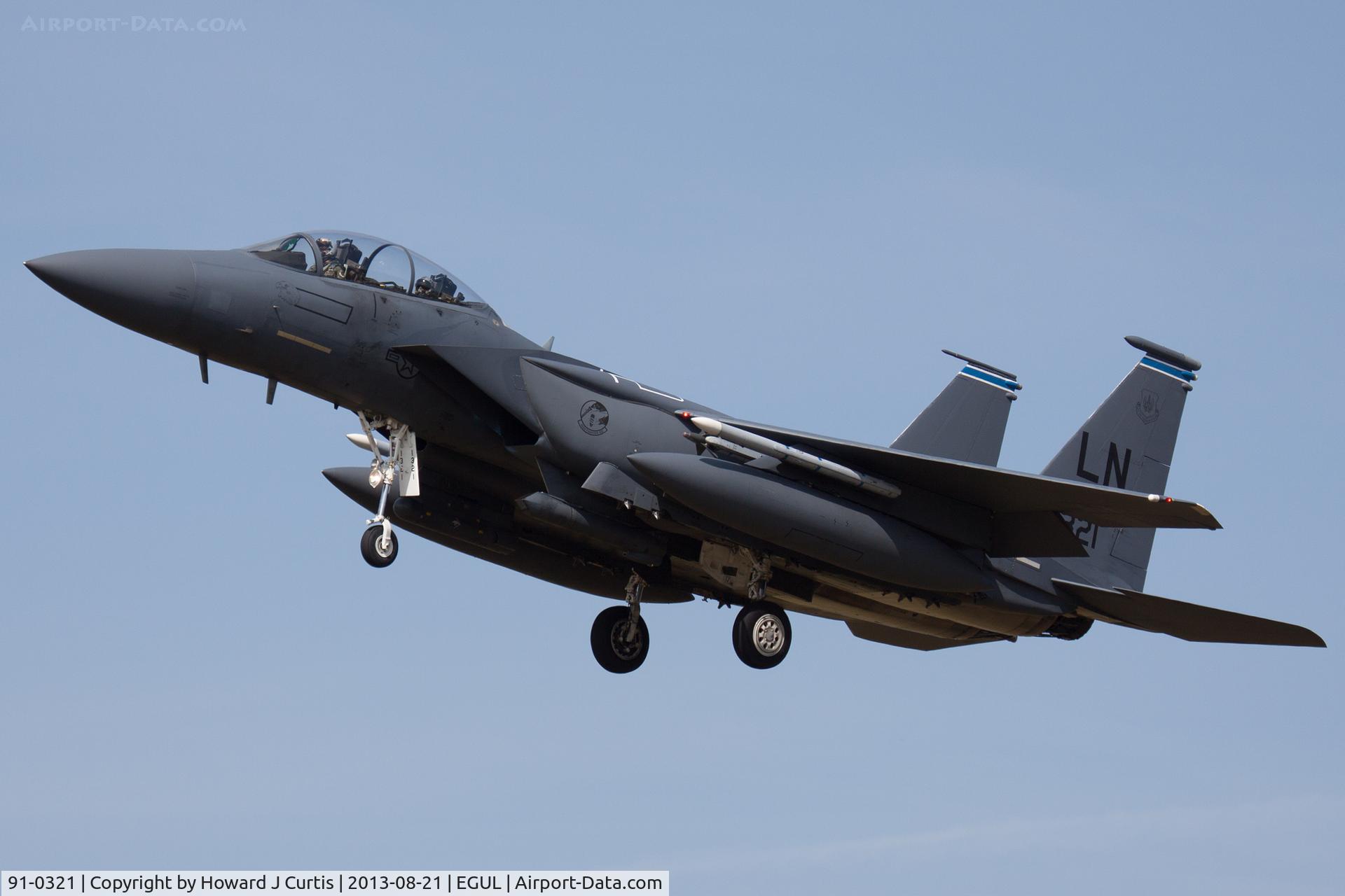 91-0321, 1991 McDonnell Douglas F-15E Strike Eagle C/N 1228/E186, 492nd FS/48th FW.