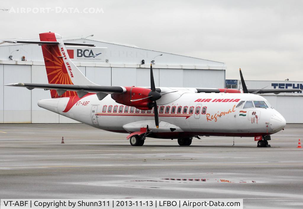 VT-ABF, 1993 ATR 42-320 C/N 351, Parked at the General Aviation area after returned to lessor