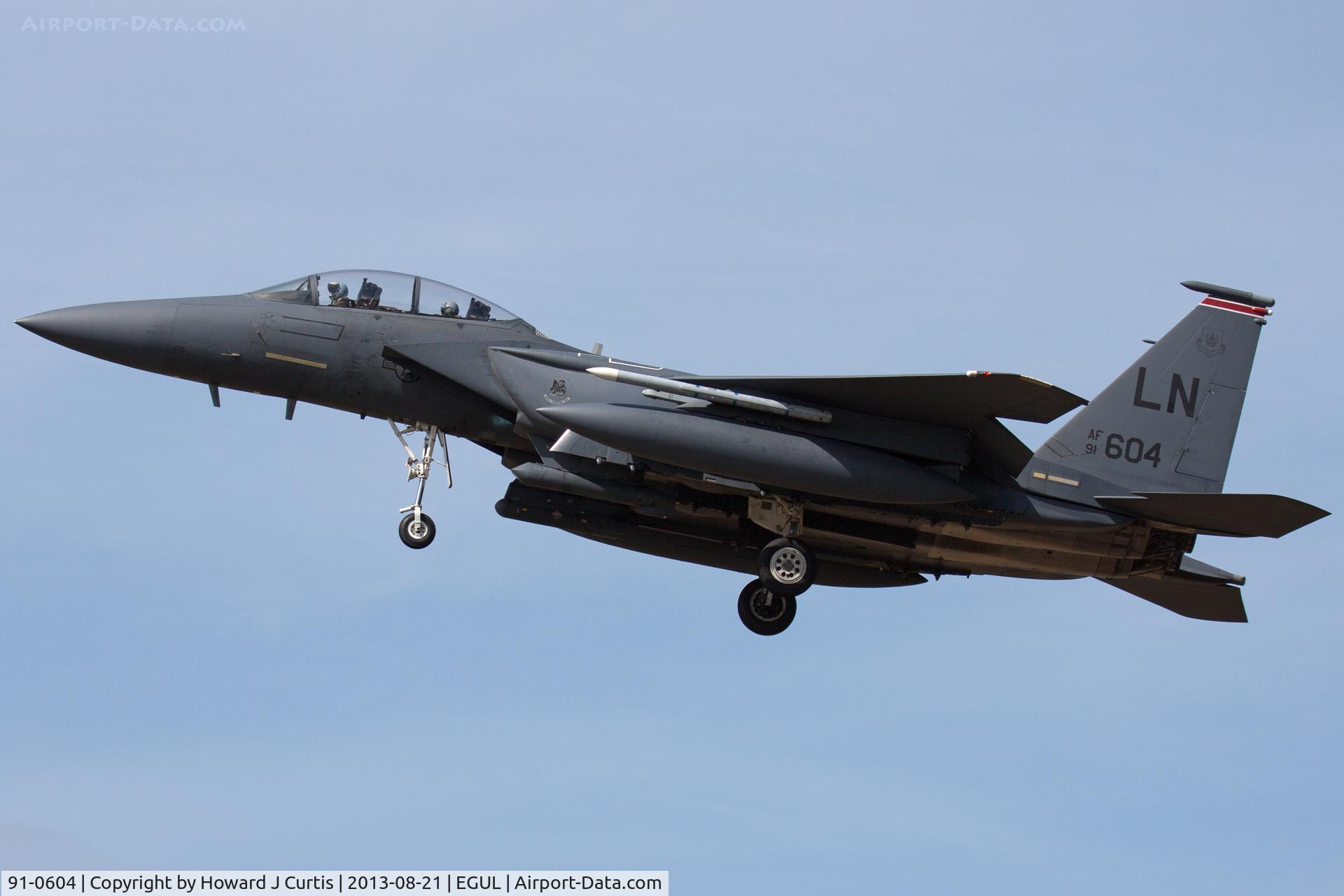 91-0604, 1991 McDonnell Douglas F-15E Strike Eagle C/N 1247/E205, 494th FS/48th FW.