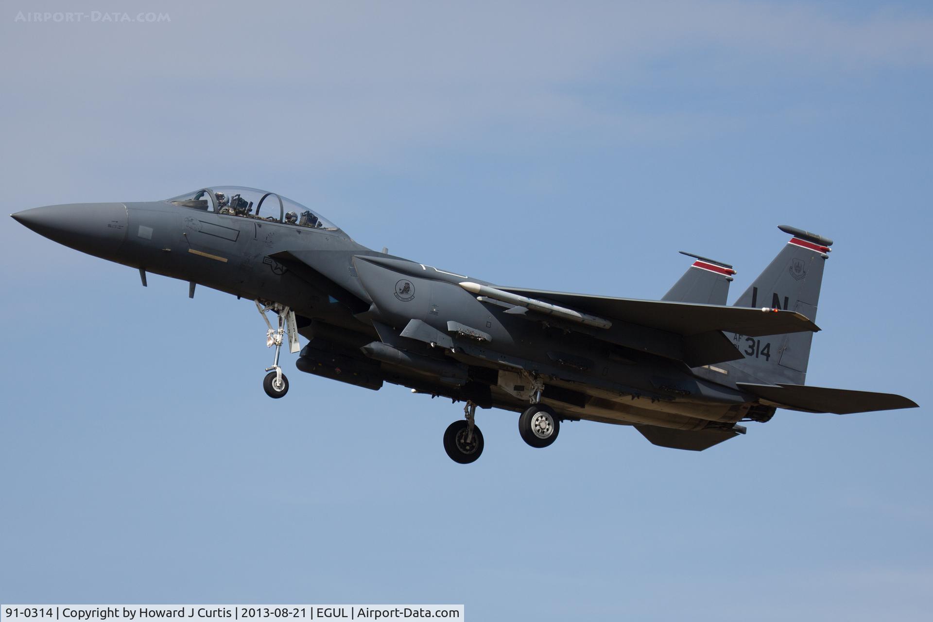 91-0314, 1991 McDonnell Douglas F-15E Strike Eagle C/N 1221/E179, 494th FS/48th FW.