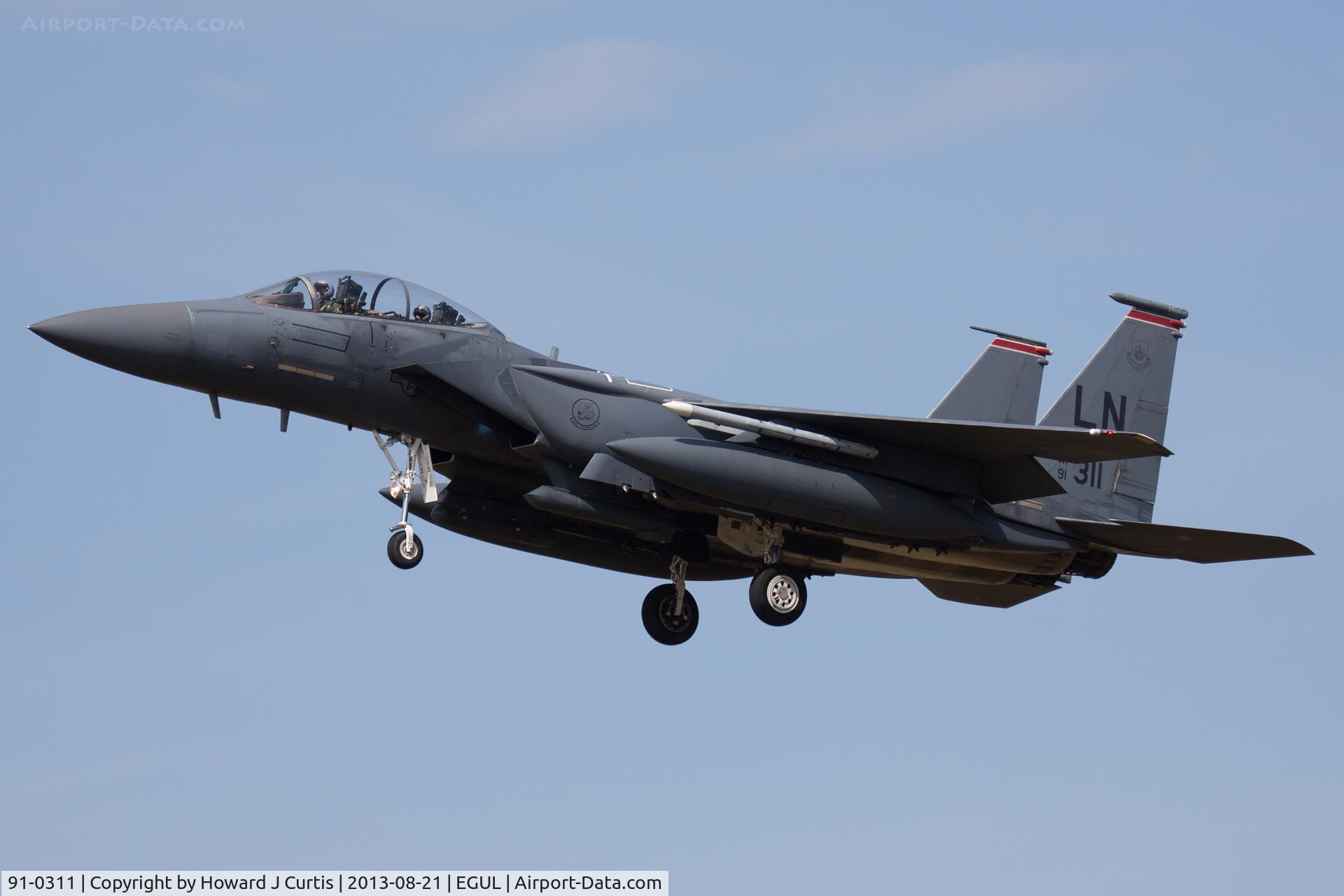 91-0311, 1991 McDonnell Douglas F-15E Strike Eagle C/N 1218/E176, 494th FS/48th FW.
