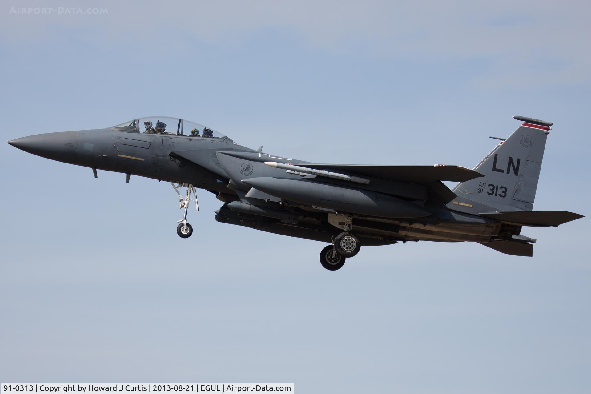 91-0313, 1991 McDonnell Douglas F-15E Strike Eagle C/N 1220/E178, 494th FS/48th FW.