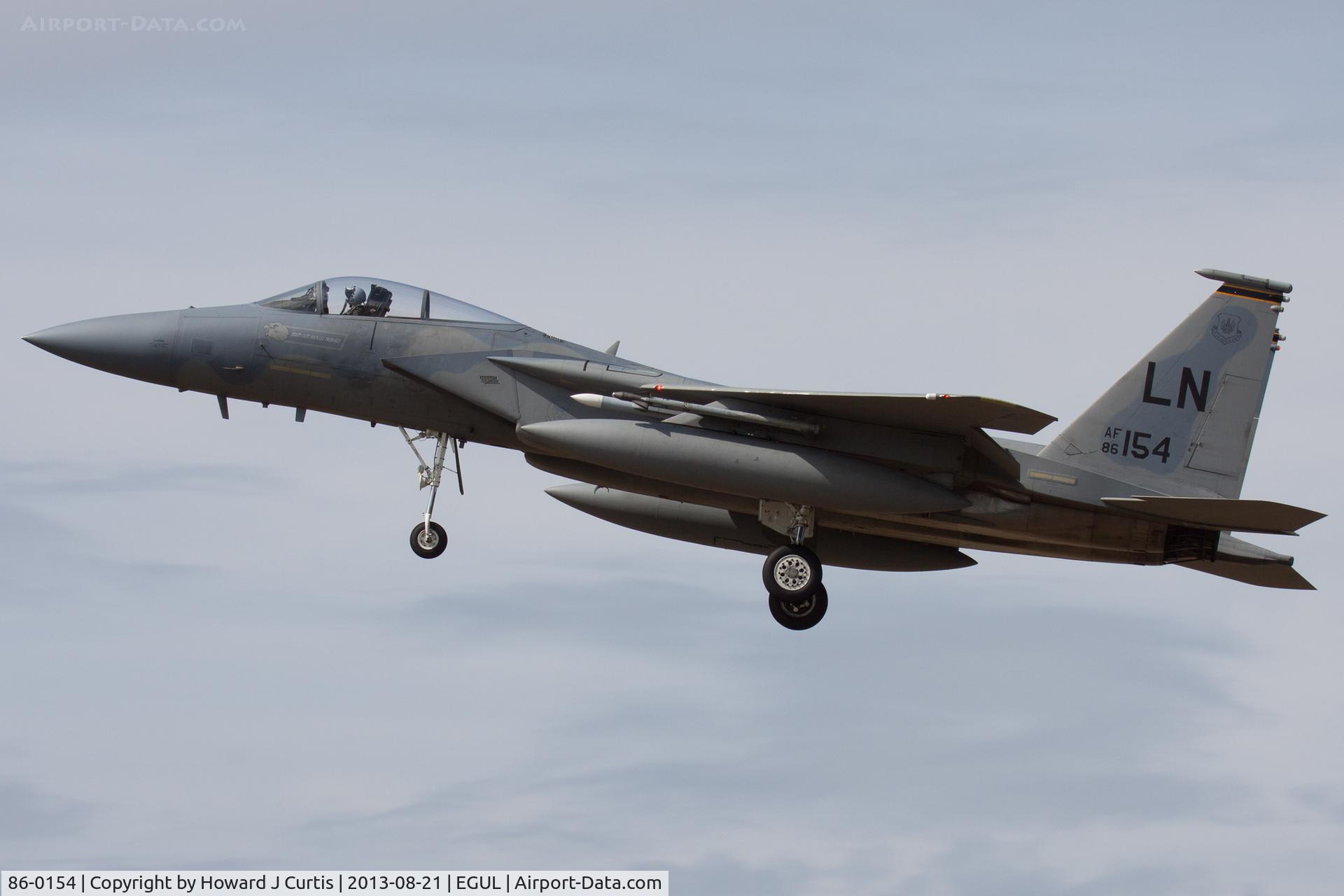 86-0154, 1986 McDonnell Douglas F-15C Eagle C/N 1001/C382, 493 FS/48 FW.