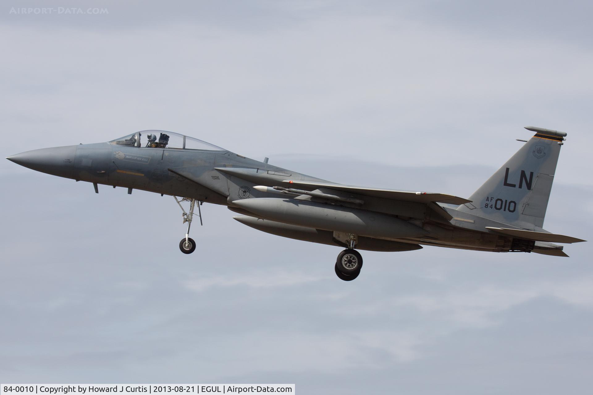 84-0010, 1984 McDonnell Douglas F-15C Eagle C/N 0919/C313, 493 FS/48 FW.