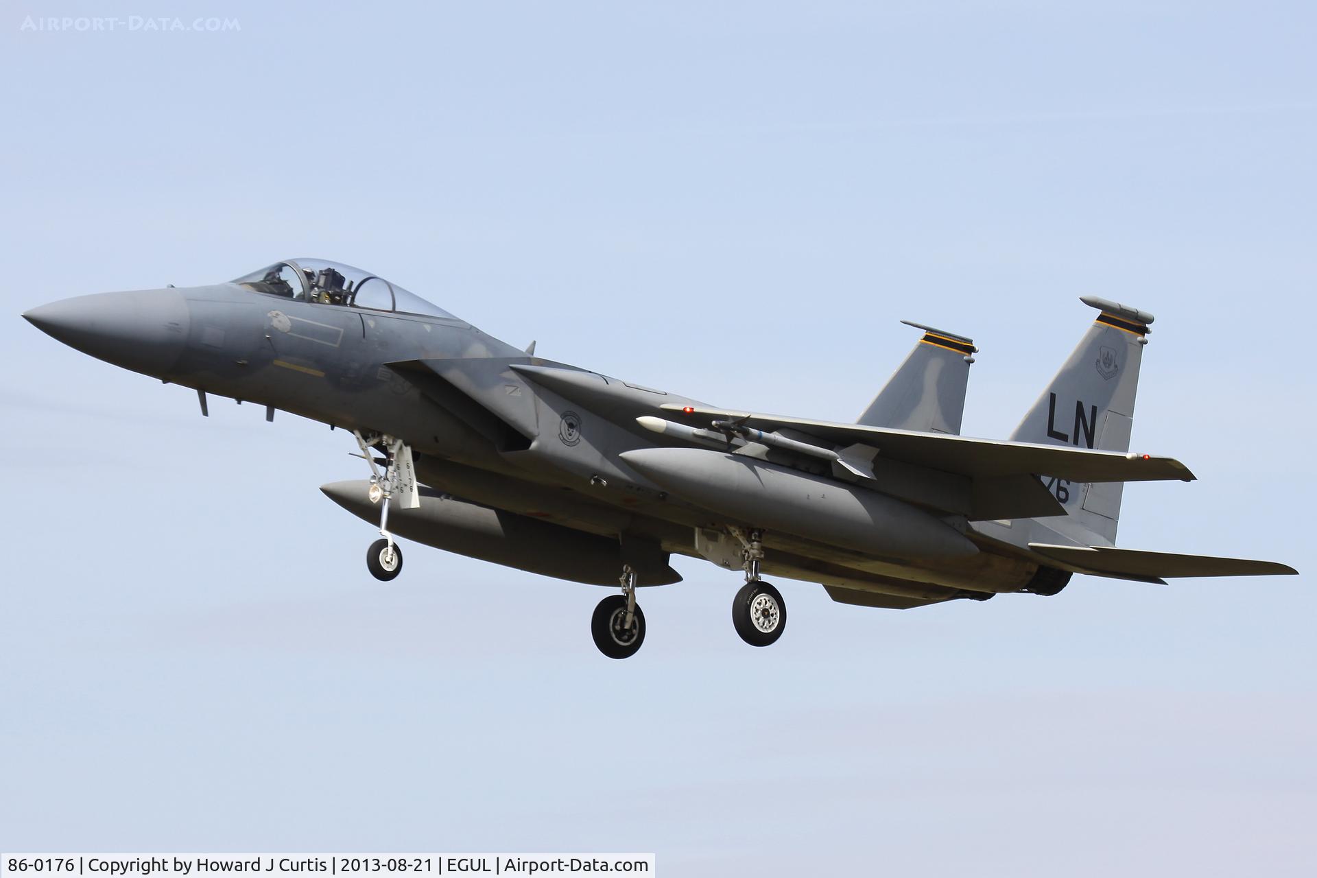 86-0176, 1986 McDonnell Douglas F-15C Eagle C/N 1027/C404, 493 FS/48 FW.