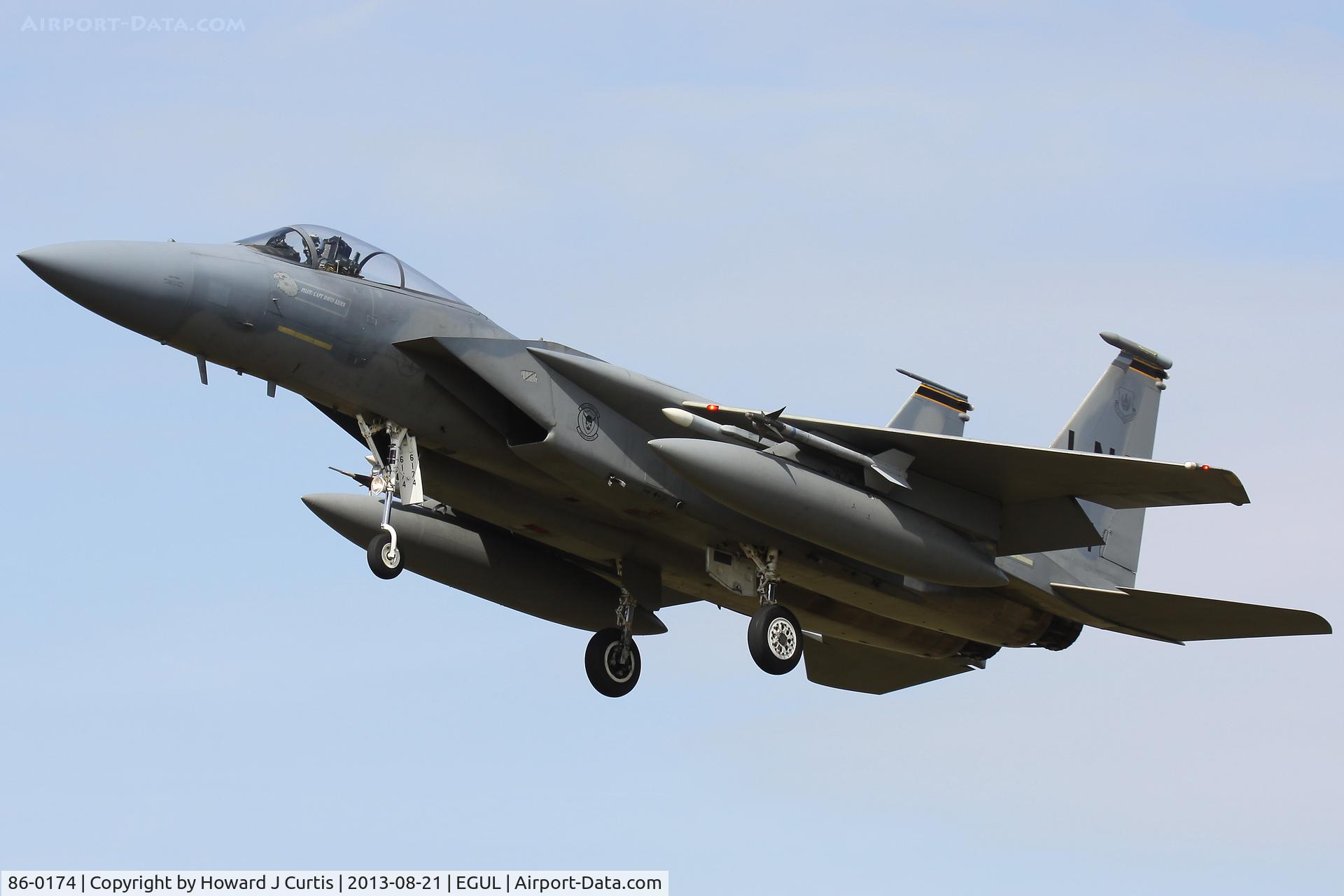 86-0174, 1986 McDonnell Douglas F-15C Eagle C/N 1024/C402, 493 FS/48 FW.