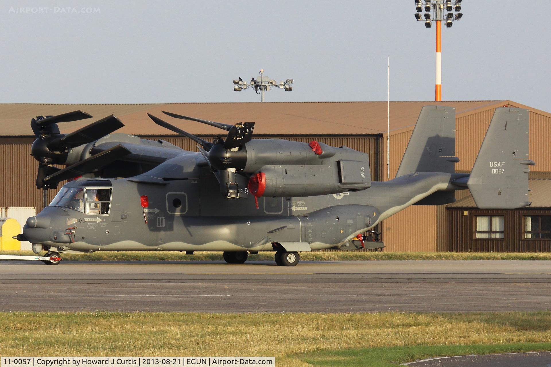 11-0057, 2011 Bell-Boeing CV-22B Osprey C/N D1038, 7 SOS/352 SOG, one of several now based here.