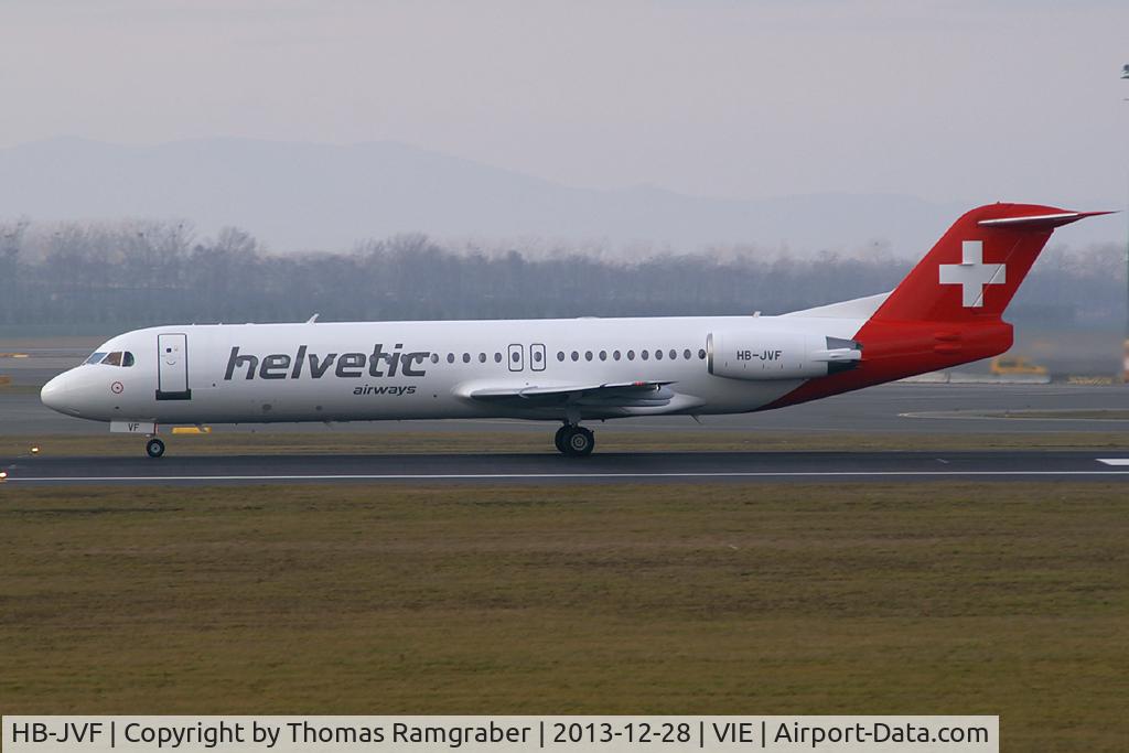 HB-JVF, 1993 Fokker 100 (F-28-0100) C/N 11466, Helvetic Airways Fokker 100