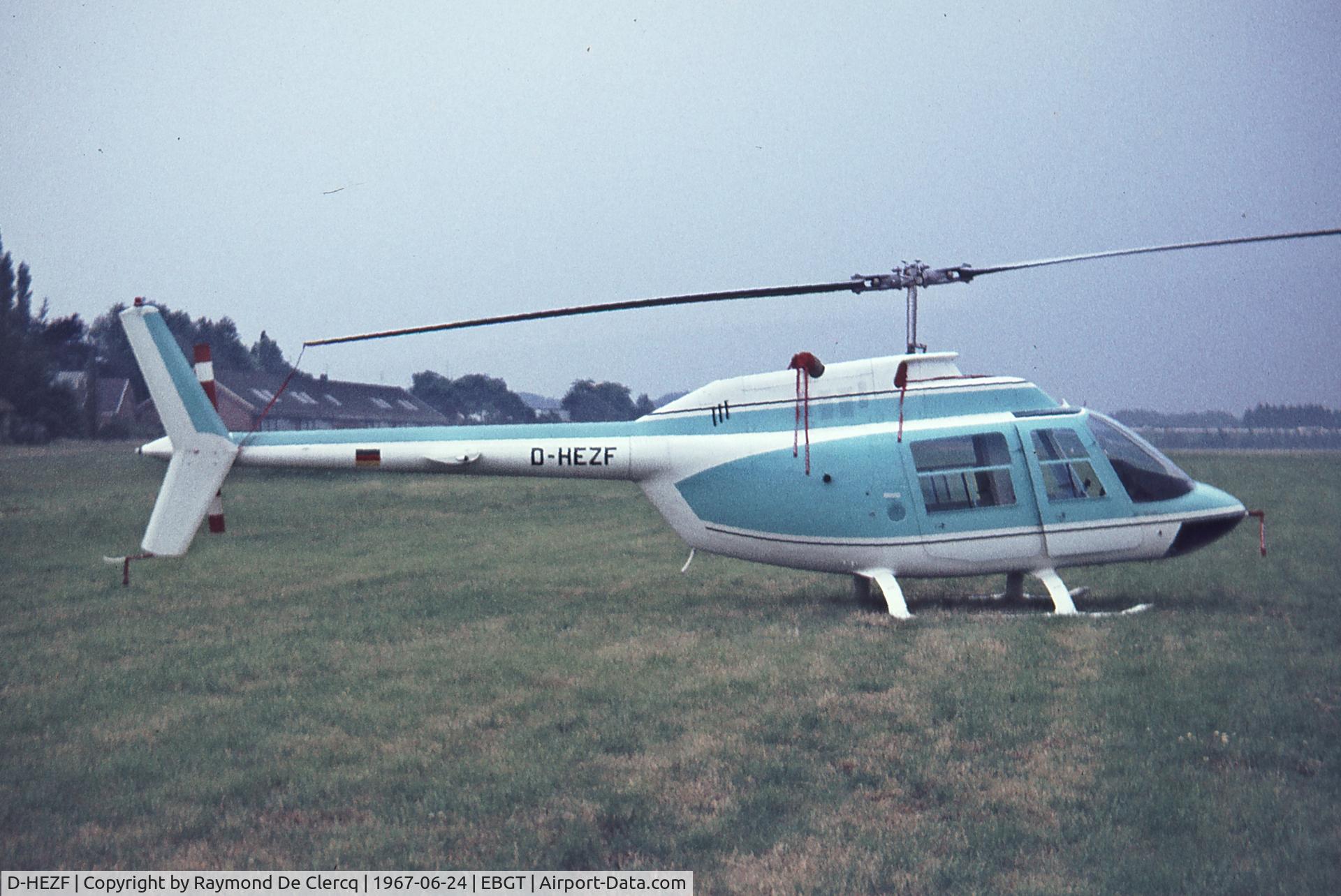 D-HEZF, Bell 206A JetRanger C/N 23, Gent  24-6-1967