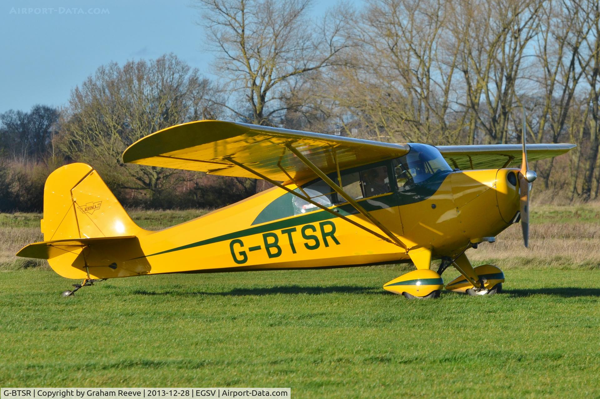 G-BTSR, 1946 Aeronca 11AC Chief C/N 11AC-785, Just landed.