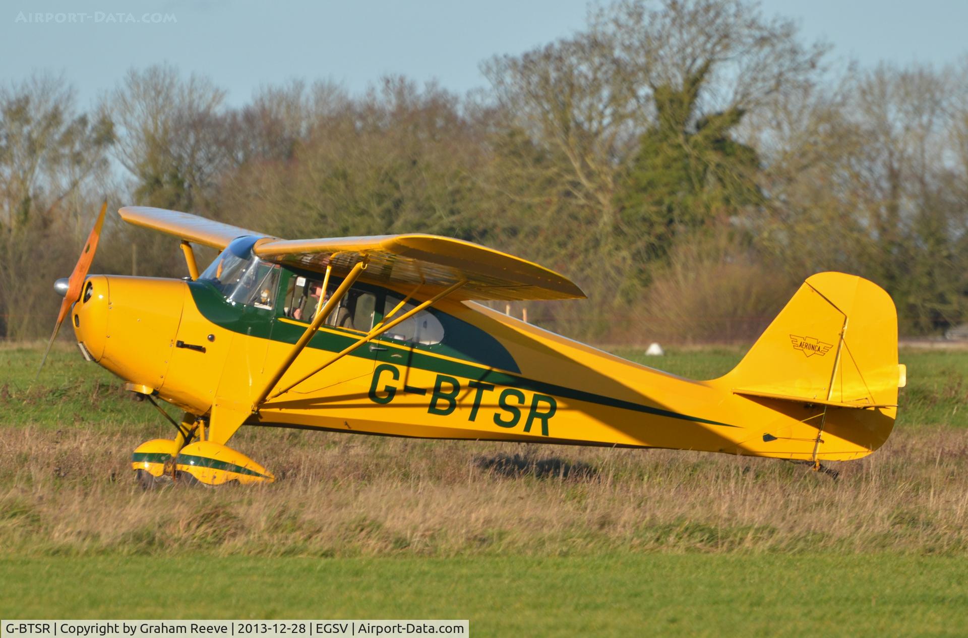 G-BTSR, 1946 Aeronca 11AC Chief C/N 11AC-785, Just landed.