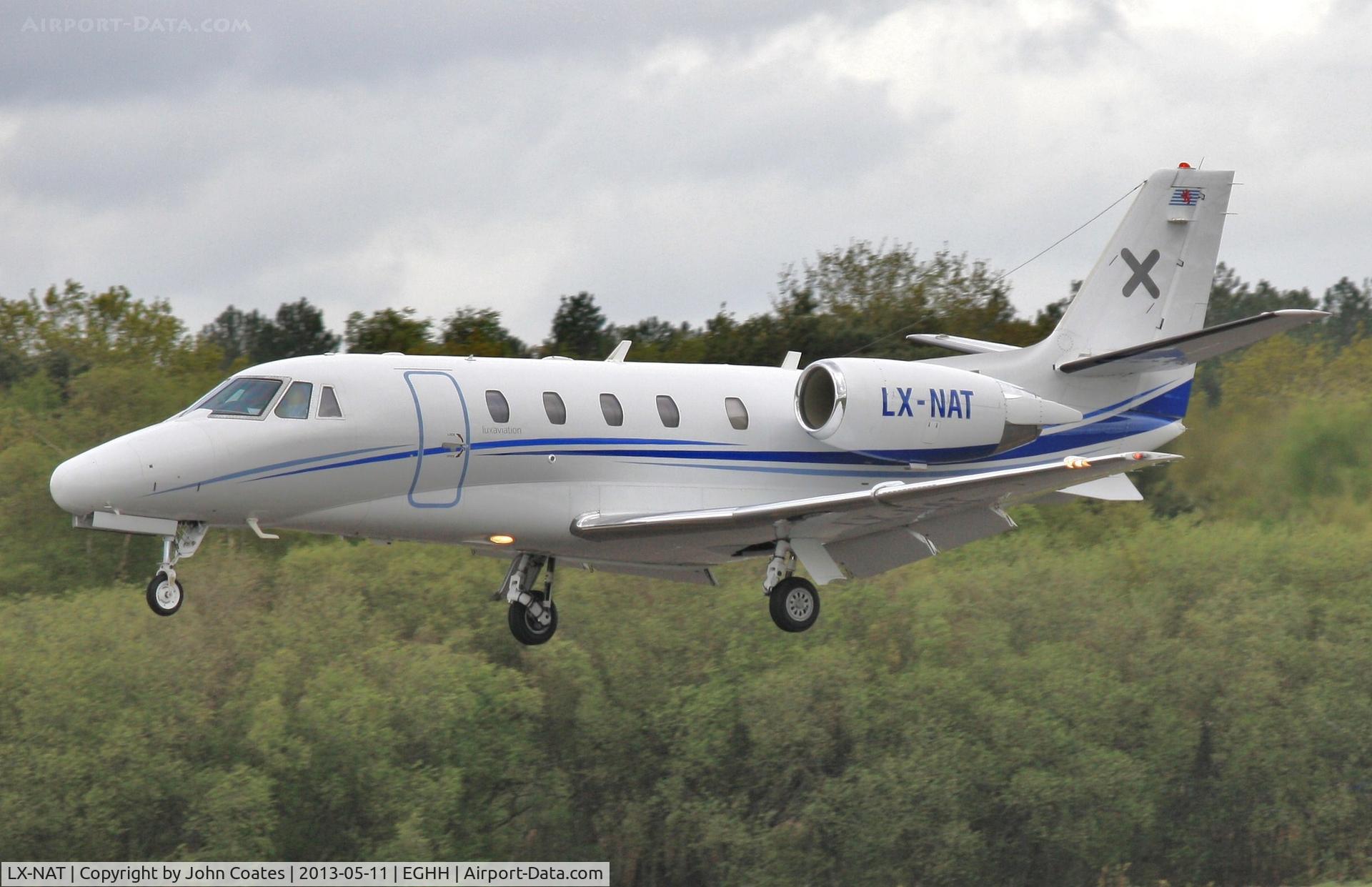 LX-NAT, 2005 Cessna 560XL Citation  XLS C/N 560-5564, On approach to 26 on air test