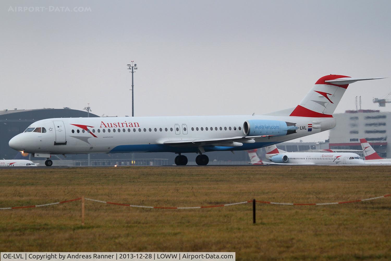 OE-LVL, 1992 Fokker 100 (F-28-0100) C/N 11404, Austrian Fokker 100