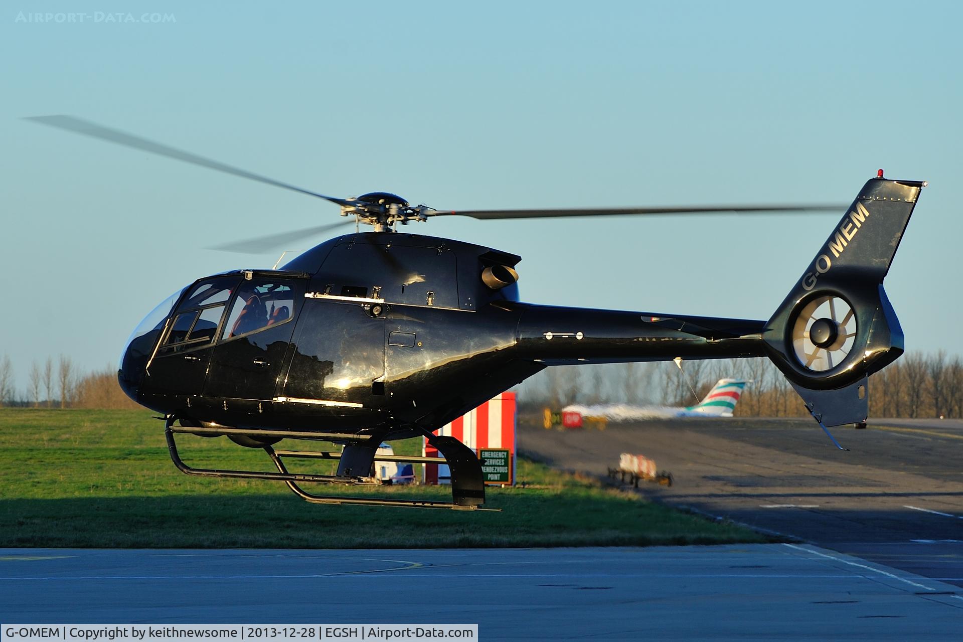 G-OMEM, 1998 Eurocopter EC-120B Colibri C/N 1006, Possible football related movement ?