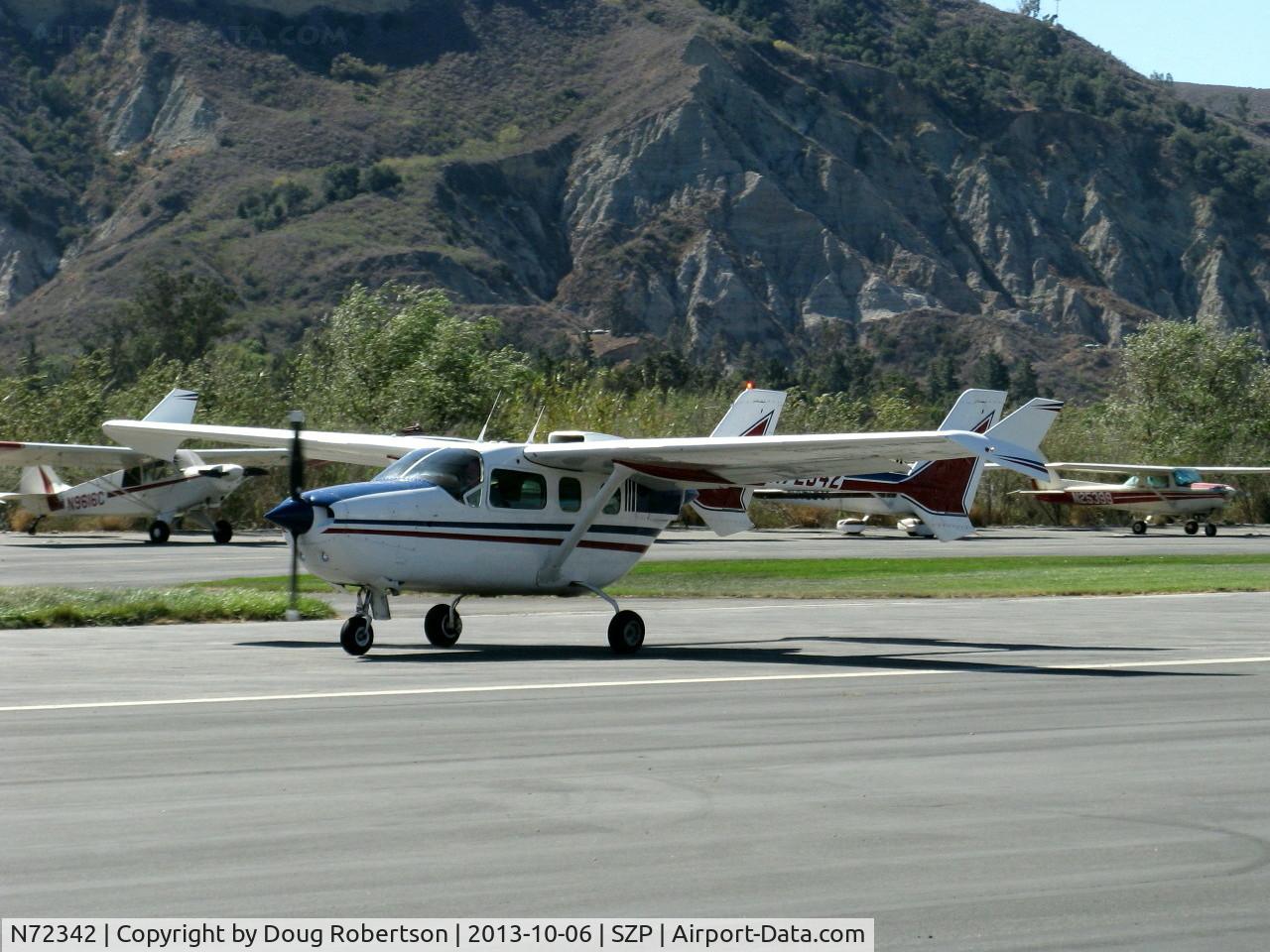 N72342, 1973 Cessna 337G Super Skymaster C/N 33701567, 1973 Cessna 337G SUPER SKYMASTER, two Continental IO-360 220 Hp each, landing roll Rwy 04