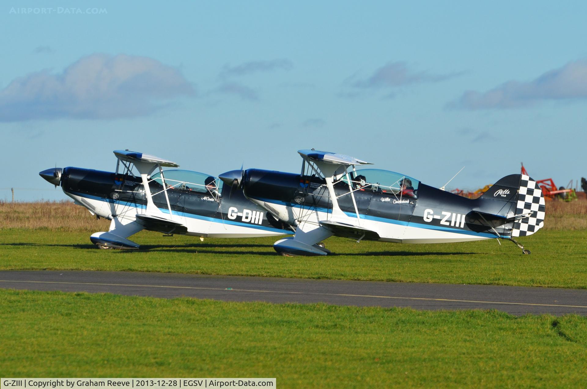 G-ZIII, 1988 Pitts S-2B Special C/N 5151, With G-DIII in the back ground, ready to depart.i
