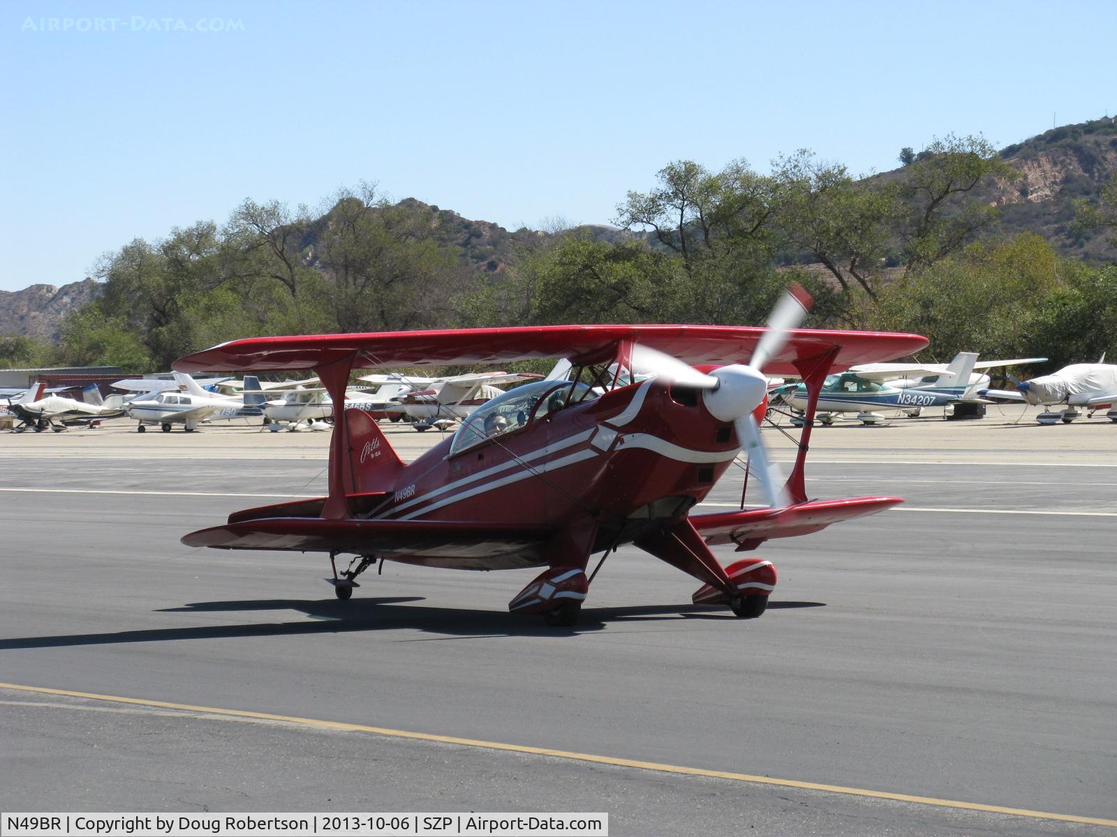 N49BR, Pitts S-2A Special C/N 2212, 1980 Aerotek PITTS S-2A Lycoming AEIO-540 260 Hp, full inverted systems for aerobatics, production aircraft, taxi back after landing 04