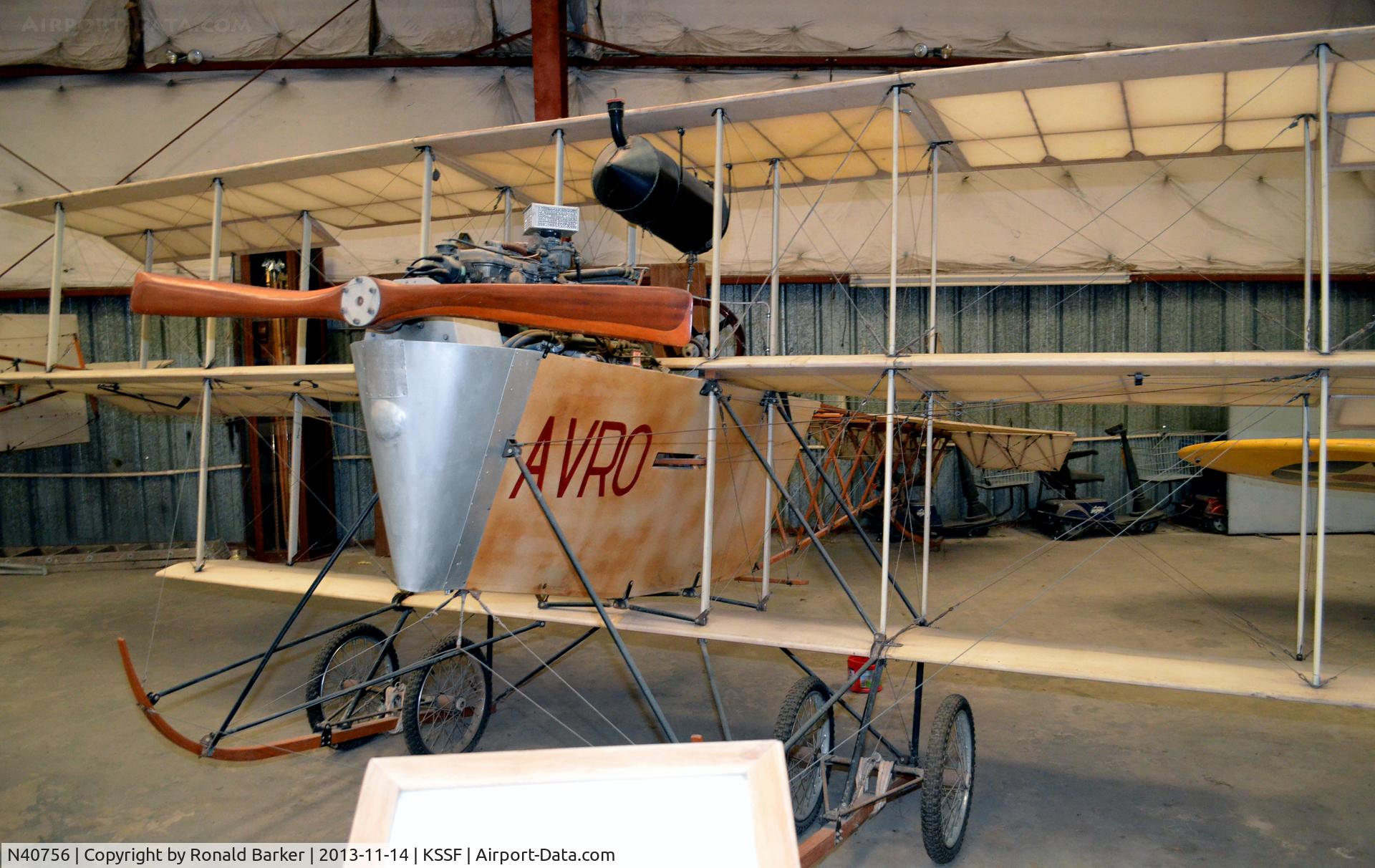 N40756, 1994 Avro 1910 Triplane Mk.4 Replica C/N 003, 80% scale replica at the Texas Air Museum