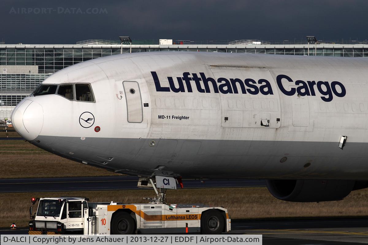 D-ALCI, 2000 McDonnell Douglas MD-11F C/N 48800, towed to the south of the airport