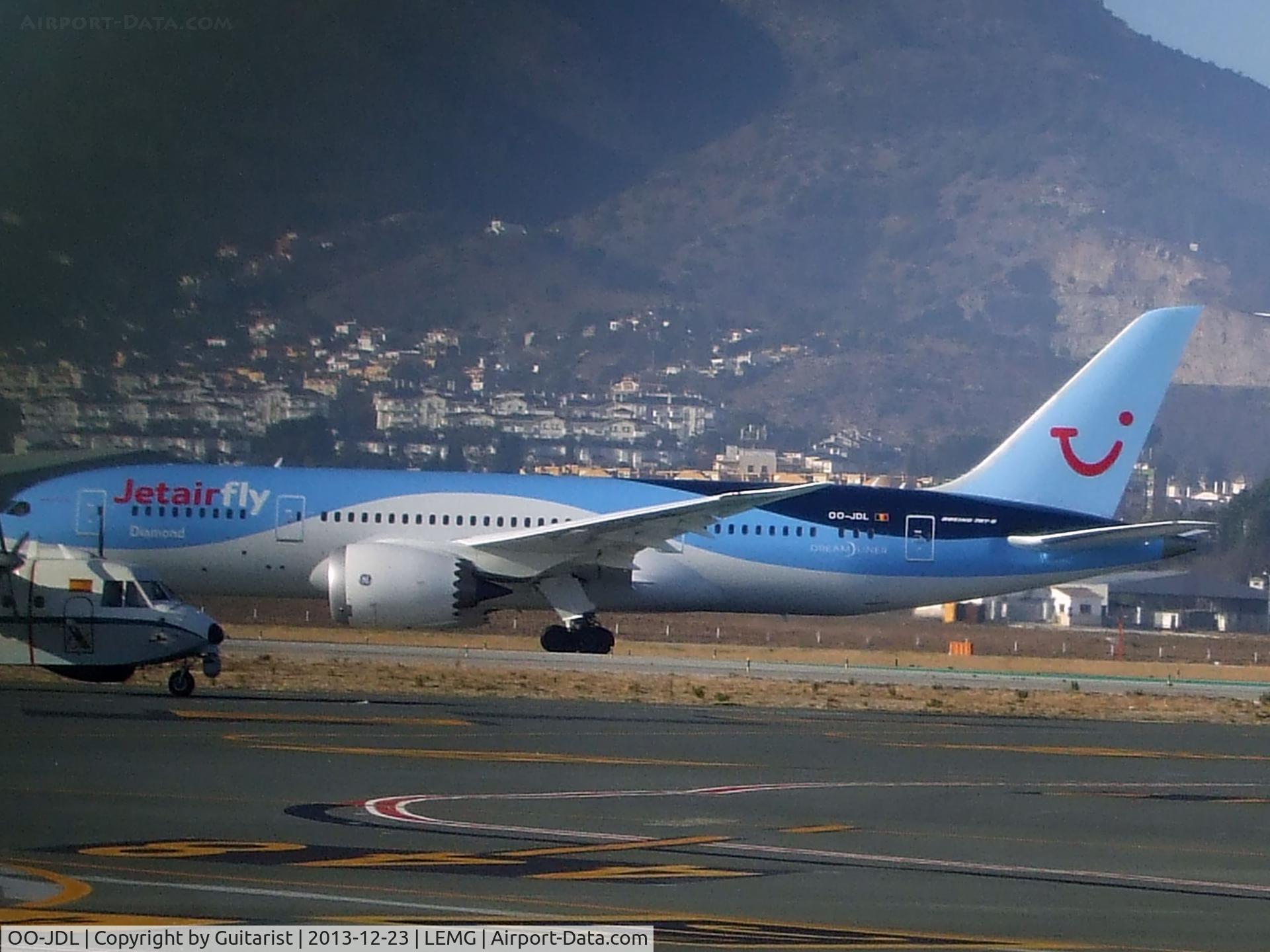 OO-JDL, 2013 Boeing 787-8 Dreamliner C/N 34425, A training flight into AGP I think