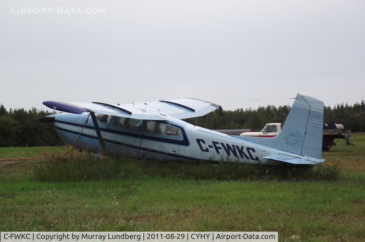 C-FWKC, 1967 Cessna 180H Skywagon C/N 18051881, Parked at Hay River, NWT