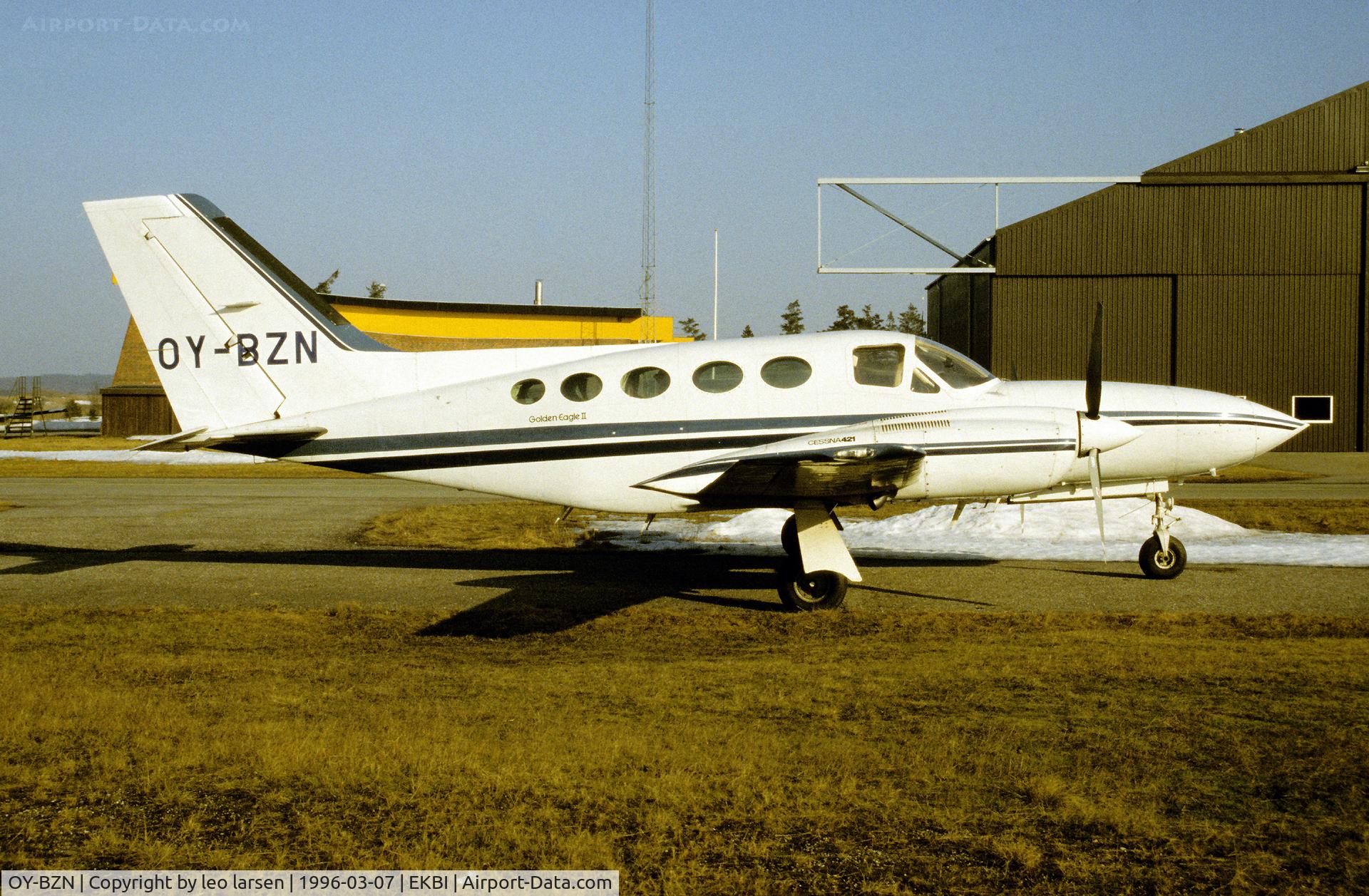 OY-BZN, 1976 Cessna 421C Golden Eagle C/N 421C-0045, Billund Denmark 7.3.96