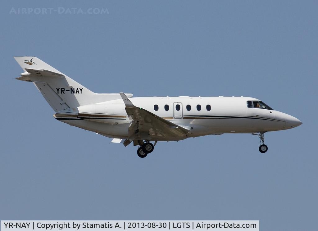 YR-NAY, 2011 Hawker Beechcraft 900XP C/N HA-0182, Landing on rwy 34