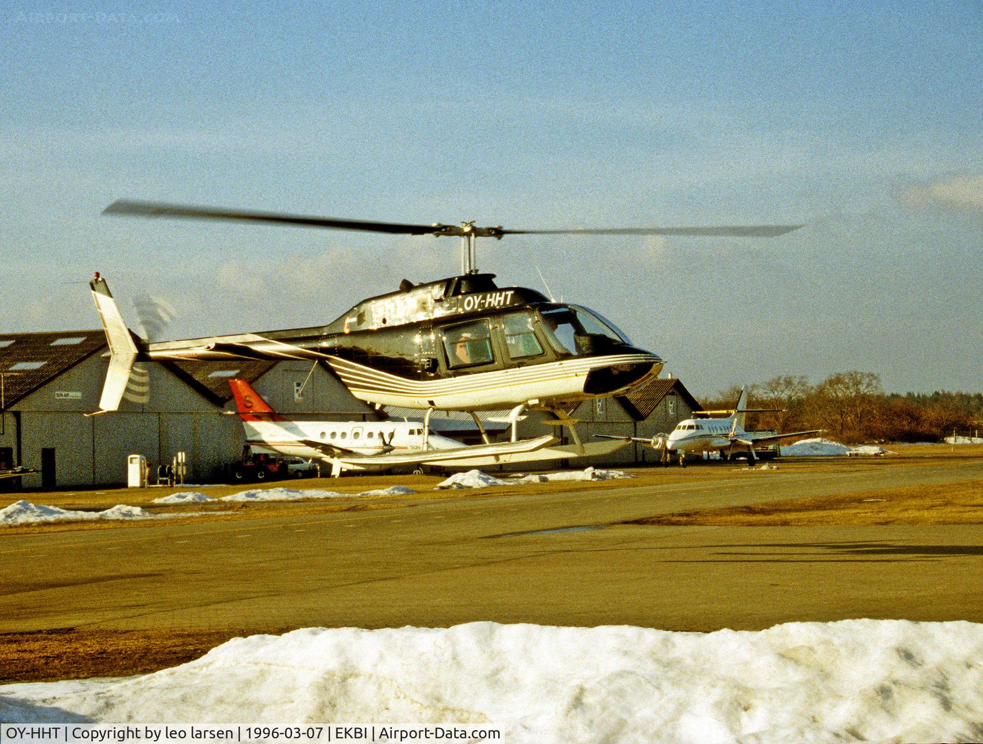 OY-HHT, 1980 Bell 206B JetRanger III C/N 3128, Billund Denmark 7.3.96