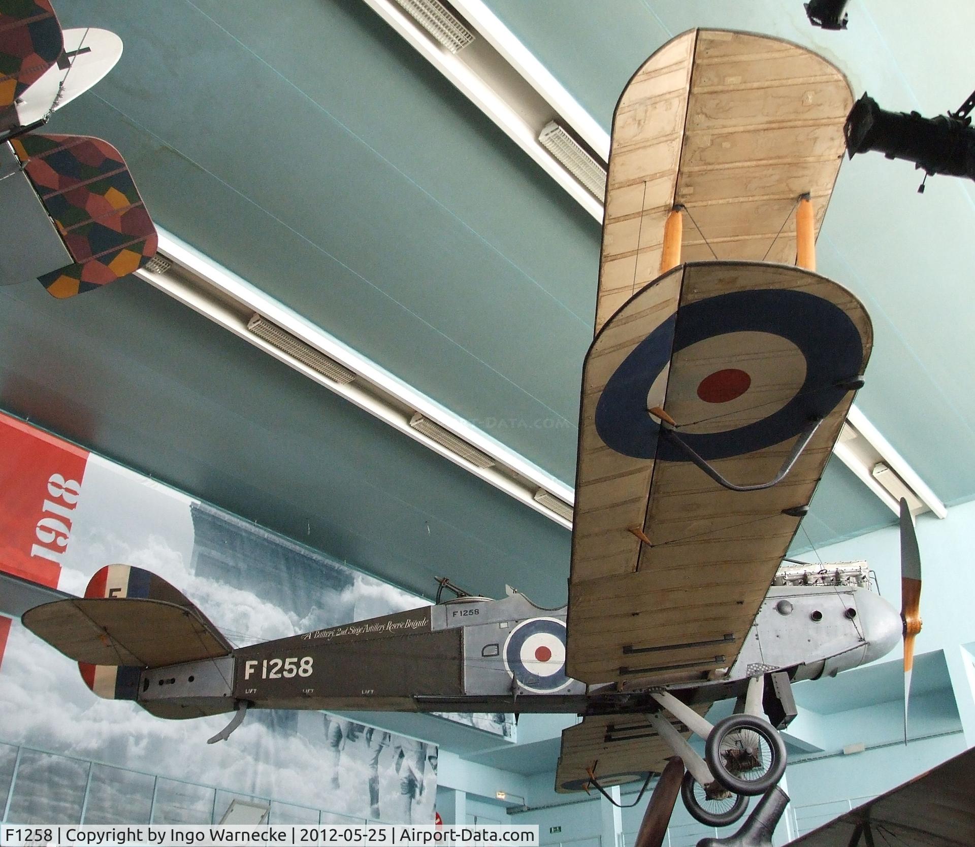 F1258, De Havilland DH-9 C/N Not found F1258, De Havilland D.H.9 at the Musee de l'Air, Paris/Le Bourget