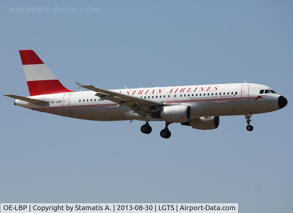 OE-LBP, 1998 Airbus A320-214 C/N 797, Landing on rwy 34