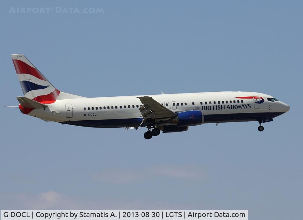 G-DOCL, 1992 Boeing 737-436 C/N 25842, Landing on rwy 34