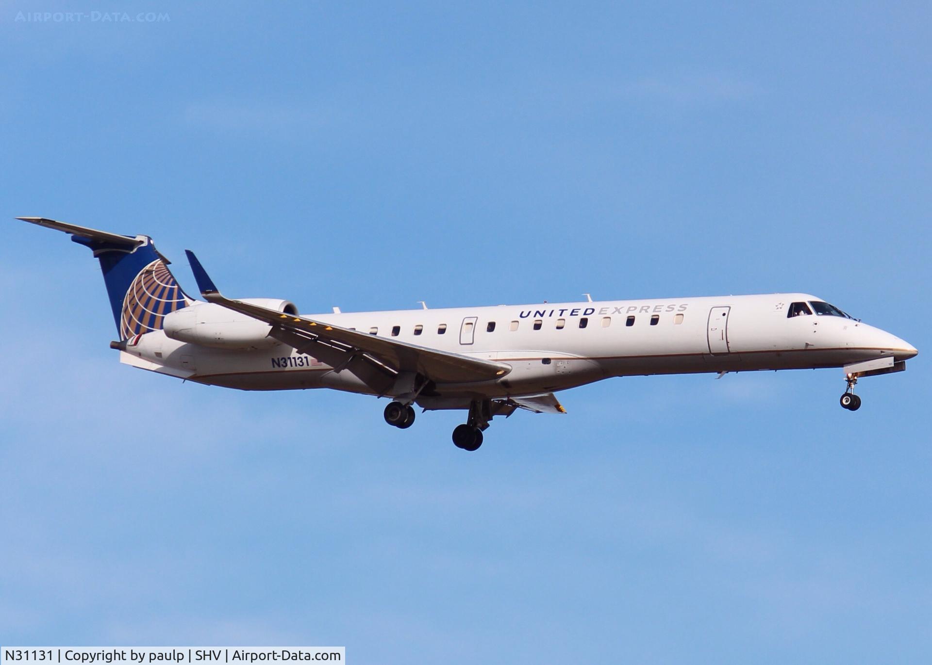 N31131, 2003 Embraer ERJ-145XR (EMB-145XR) C/N 145705, Landing at Shreveport Regional.