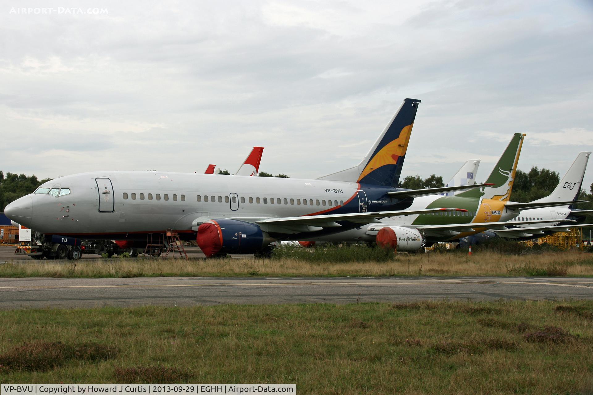 VP-BVU, 1991 Boeing 737-5Q8 C/N 25166, One of several stored here.