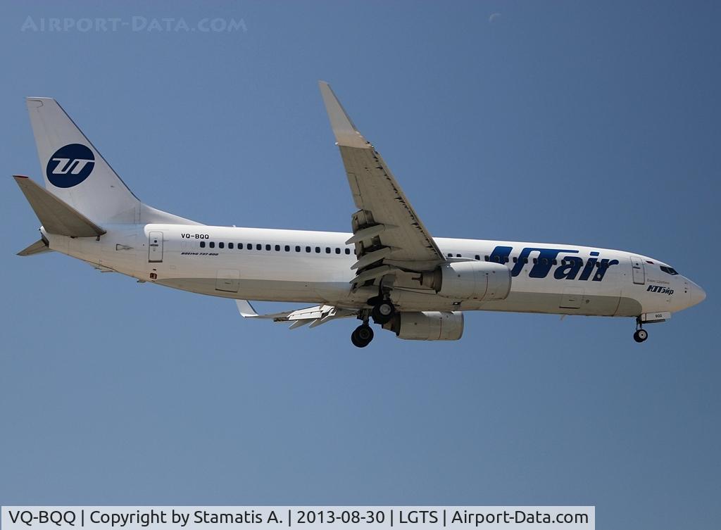 VQ-BQQ, 2011 Boeing 737-8GU C/N 37552, Landing on rwy 34 @ LGTS  30/8/2013