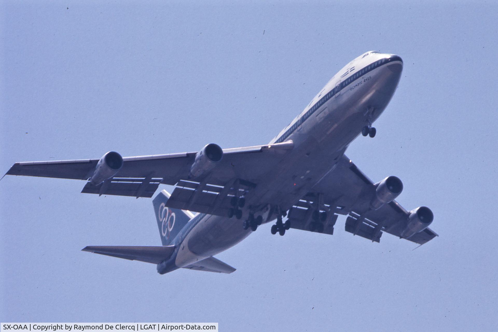 SX-OAA, 1973 Boeing 747-284B C/N 20742, Landing at Athens in July 1977.
