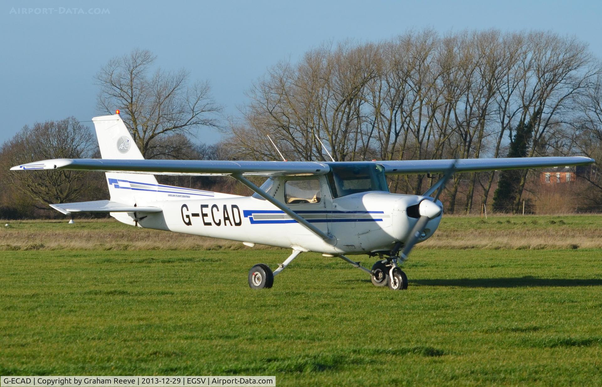 G-ECAD, 1980 Reims FA152 Aerobat C/N 0369, Just landed.