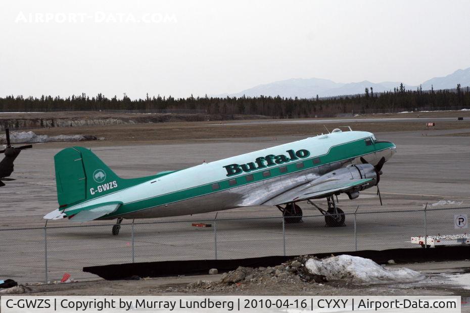 C-GWZS, 1943 Douglas CC-129 (C-47A-5-DK) Dakota 3 C/N 12327, On the ramp at Whitehorse, Yukon.