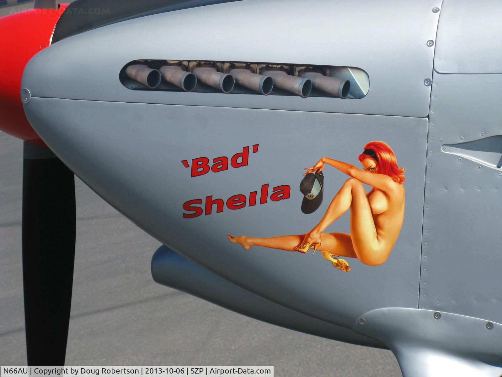 N66AU, Vans RV-6 C/N 20119, 2009 Farmer VAN's RV-6 'Bad' Sheila, Lycoming O-320 160 Hp, new stunning Aussie girl cowl art makes me wanna go back to OZ!