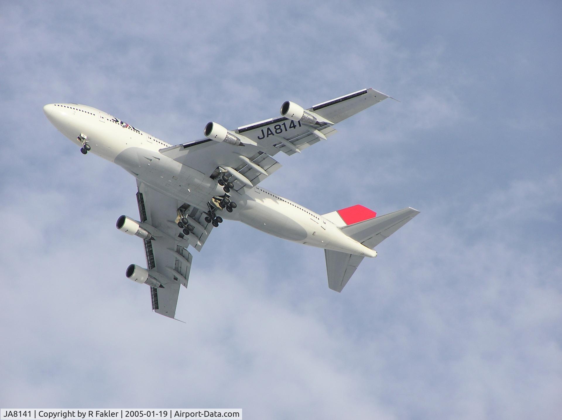 JA8141, 1979 Boeing 747-246B C/N 22065, Flying over Moses Lake, WA