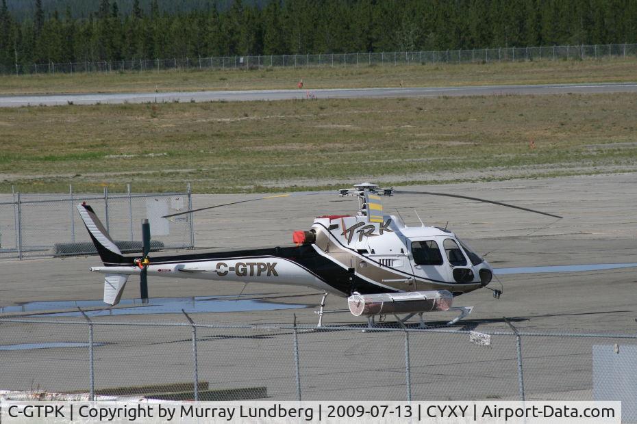 C-GTPK, 1986 Aerospatiale AS-350B-2 Ecureuil C/N 1984, On the ramp at Whitehorse, Yukon.